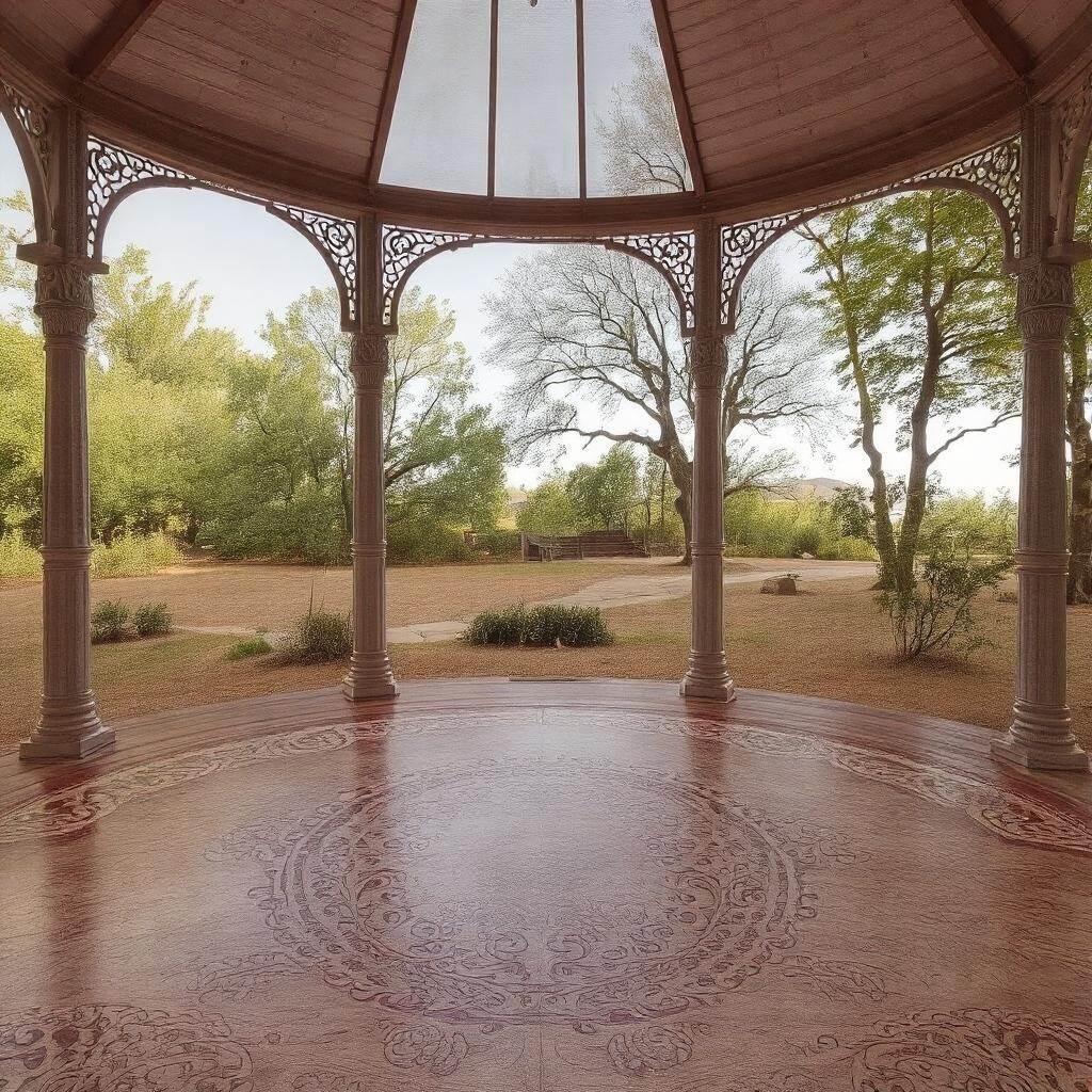 Altana letniskowa podłoga na tarasie